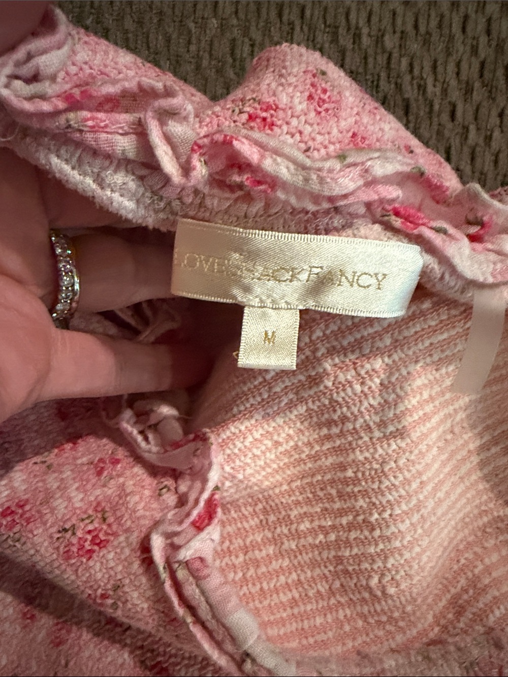 LoveShackFancy Pink Floral Ruffle Mini Dress - Picture 9 of 9